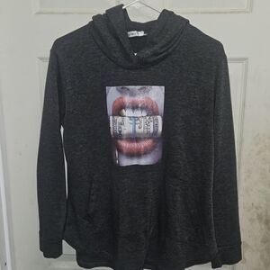 Doublju Black Graphic Hoodie